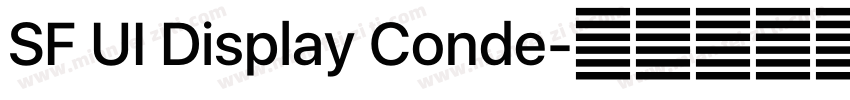 SF UI Display Conde字体转换